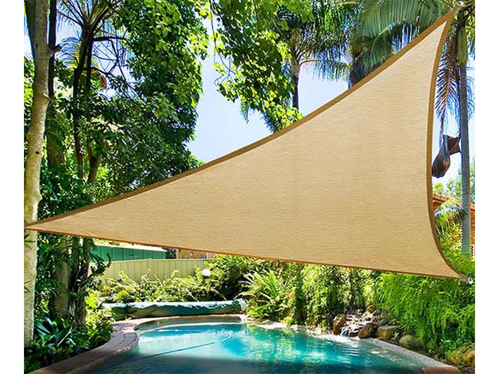Garden Patio Waterproof Sun Shade Sail Awning Canopy 3x3х3m, Cream (11)