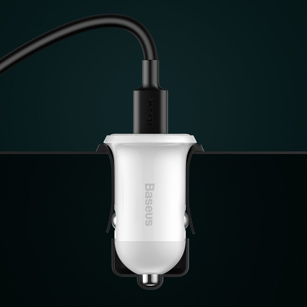 Baseus Grain Pro Car Charger 2x USB 4.8A, White (1)