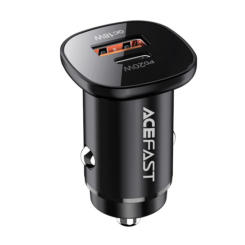 Acefast car charger 38W USB Type C / USB, PPS, Power Delivery, Quick Charge 3.0, AFC, FCP black (B1 black) (0)
