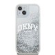 Apple iPhone 13 6.1\'\' DKNY Liquid Glitter Big Logo Case Cover, White