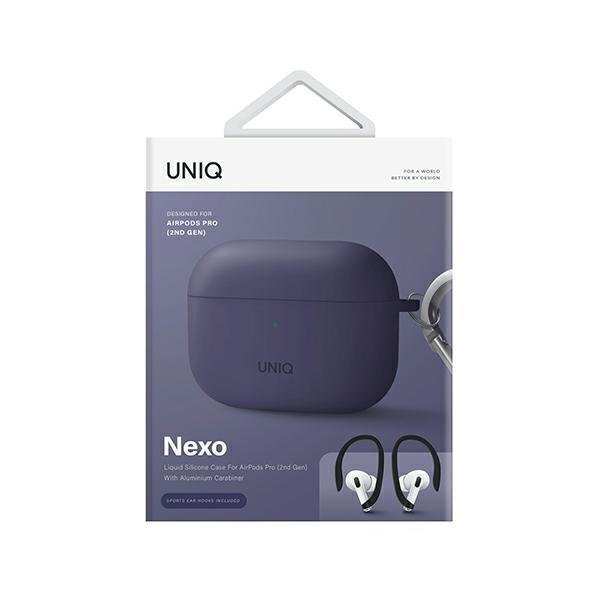 Uniq AirPods Pro 2 case Nexo with ear hooks, purple (1)