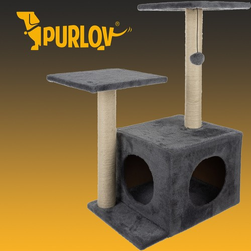 Cat House Tree with Sisal Scratching Posts - 71cm, Gray/Beige (0)
