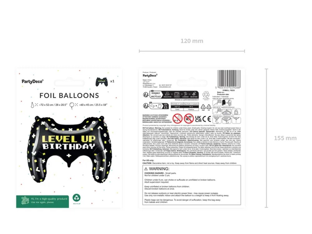 Foil balloon 72cm x 52cm, Gamepad (2)