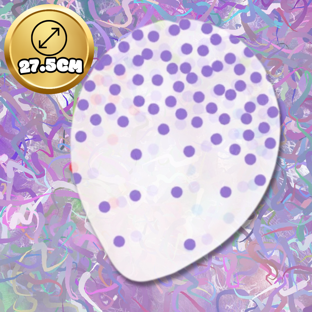 Large Clear Balloons with Colorful Polka Dots, 6 Pack (1)