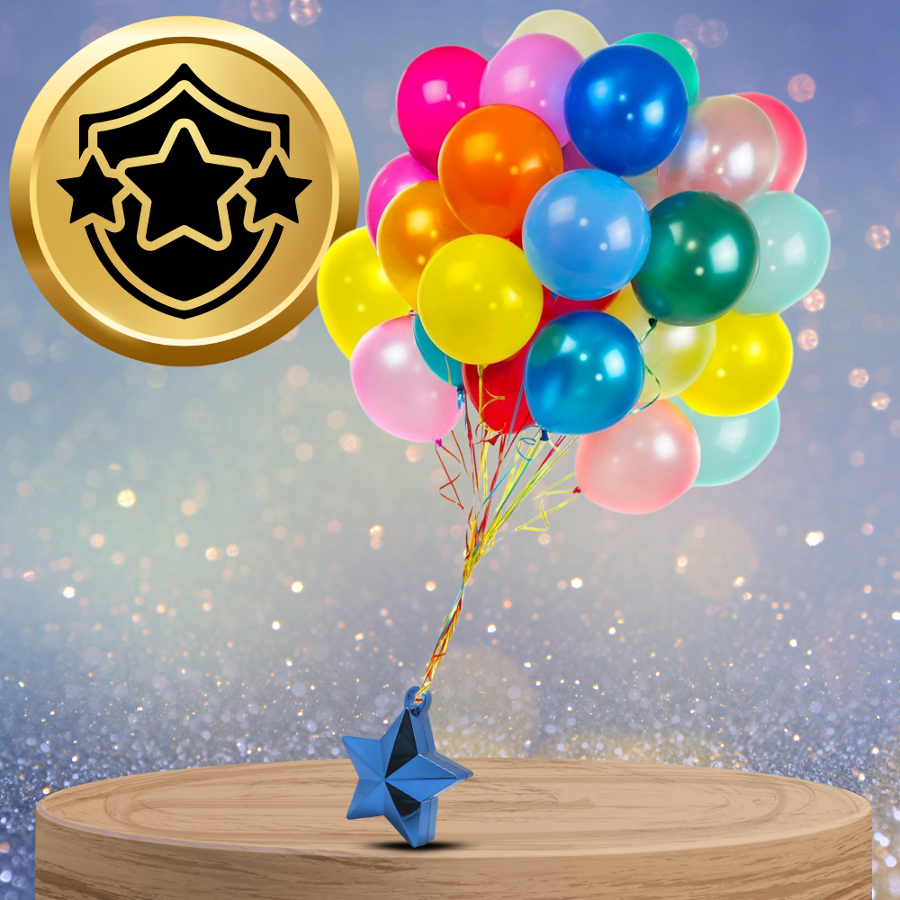 Star Balloon Weight for Helium Balloons, 170g, Blue (1)