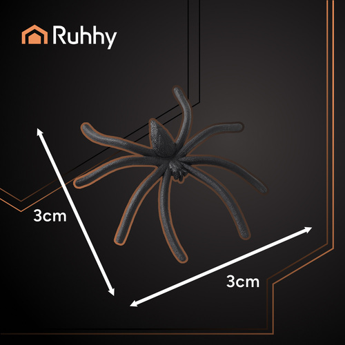 Ruhhy Glow in the Dark Spider Web with 20 Spiders, Halloween Decoration 26214 (0)