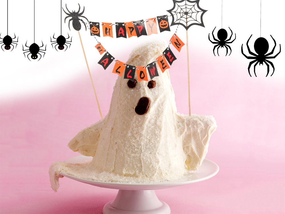 Halloween Decoration For A Cake Cupcake Picker Topper Garland Paper (2)