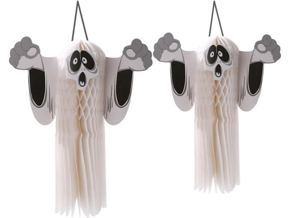 Ghost Paper Pendant Halloween Ghost 3D Folded Decoration (0)
