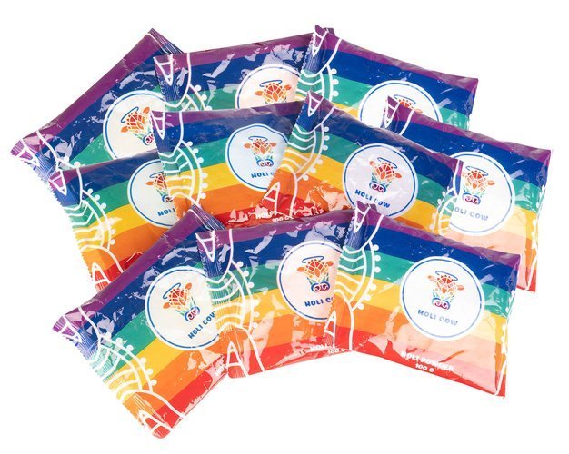 Colored Holi Powder Paints, Set of 10x100g (5)