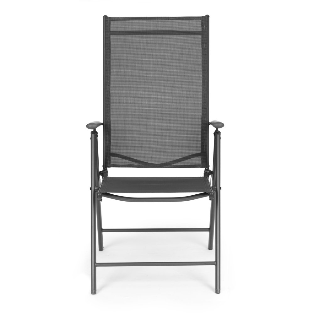MultiGarden Folding Garden Chair with Adjustable Backrest, Grey (1)