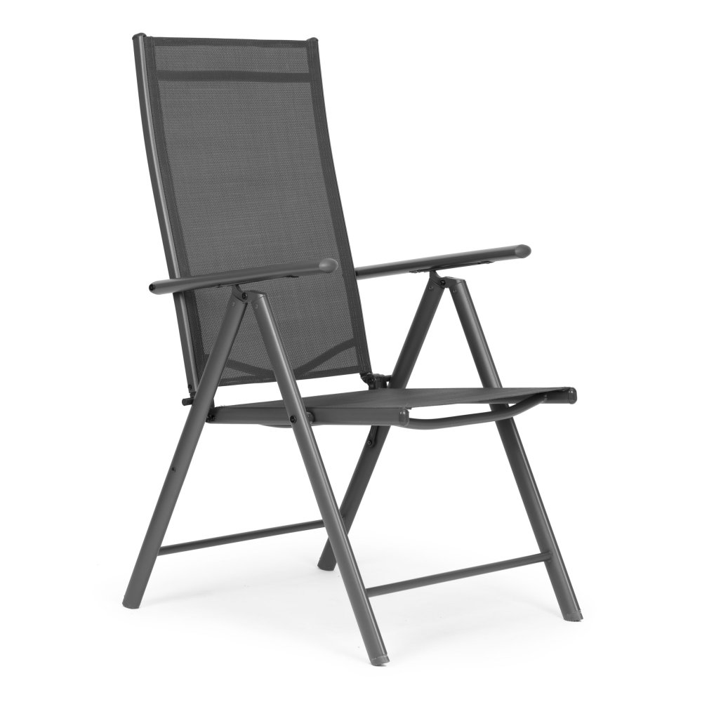 MultiGarden Folding Garden Chair with Adjustable Backrest, Grey (2)
