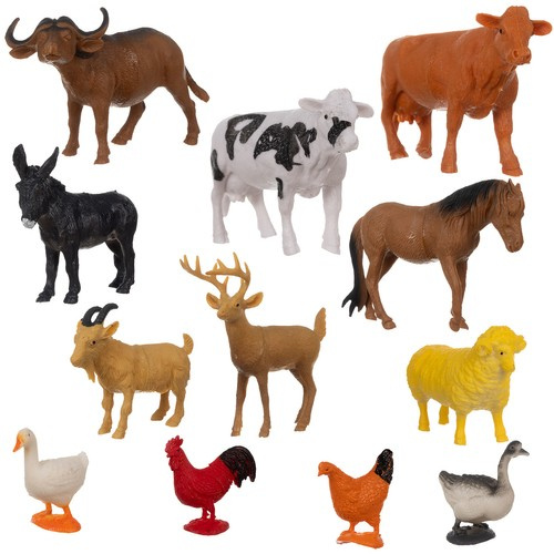 Kruzzel Farm Animal Figurines Set for Kids, 12 pcs (2)