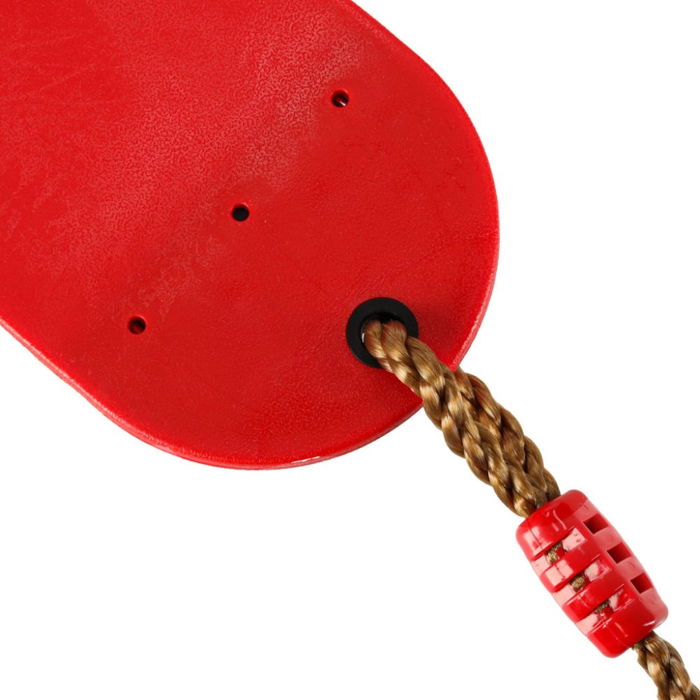 Heavy Duty Flat Garden Swing for Kids with Adjustable Ropes, Red (3)