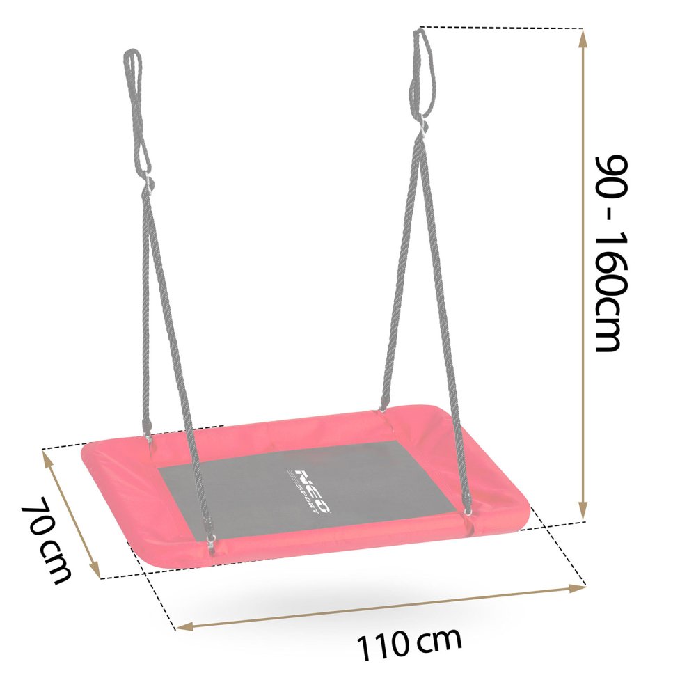 Neo-Sport Swingo 110 x 70 cm Rectangular Nest Swing for Children (2)