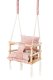 Home Garden Wooden Hanging Baby Swing 3-in-1, Pink