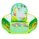IPLAY Kids Ball Pit Play Tent with 50 Balls and Basketball Hoop