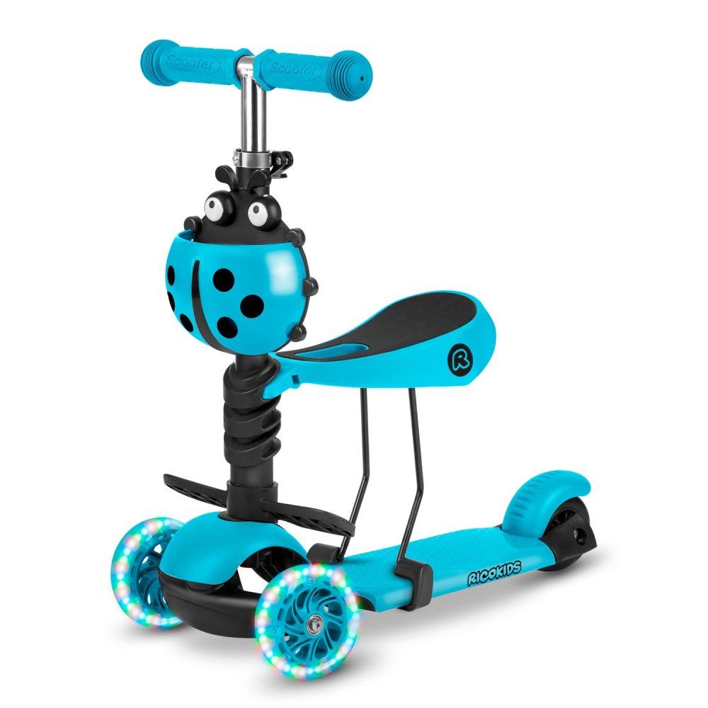Ricokids Buggy Three-Wheel Scooter - Turquoise (0)