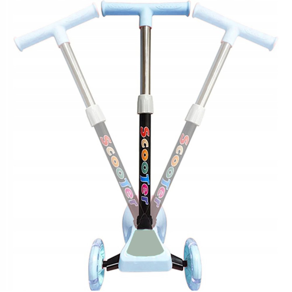 Foldable Kids Tricycle Scooter with LED Wheels, Blue (1)