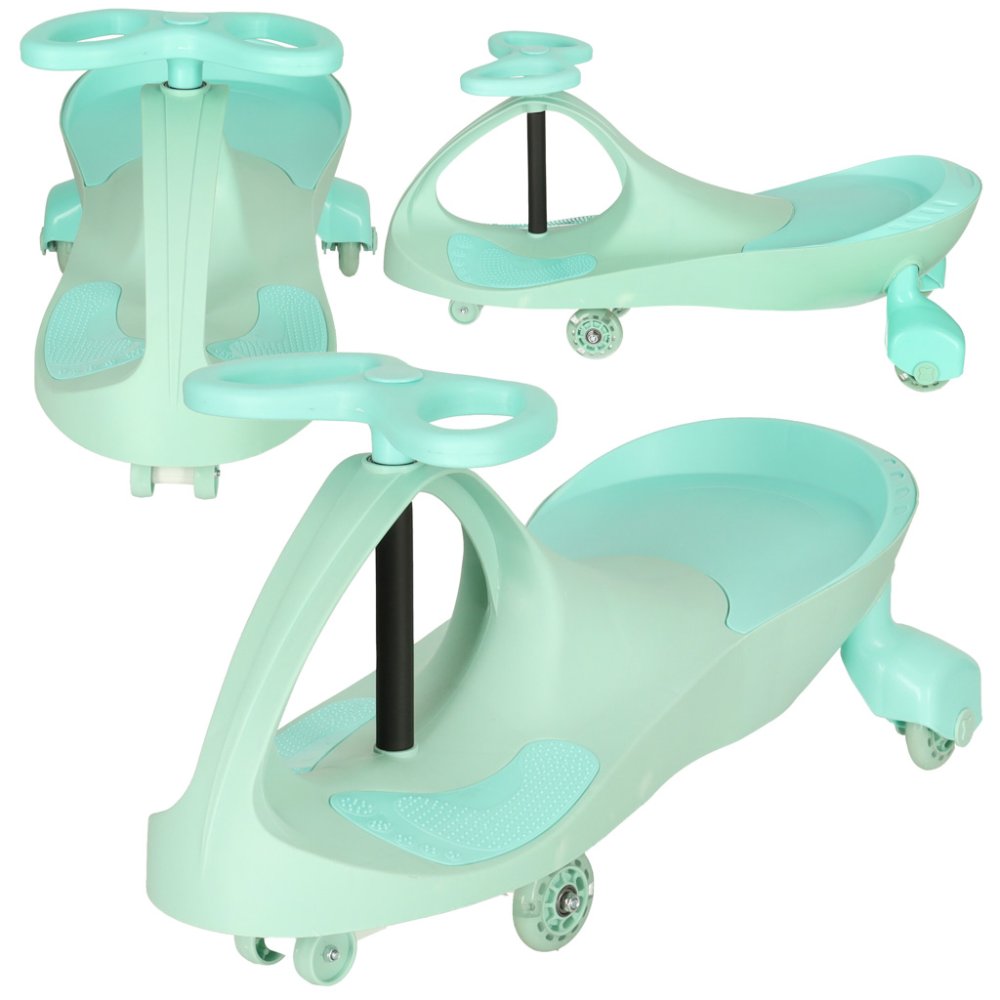 Kids Gravity Car with Glowing LED Wheels, Mint (4)