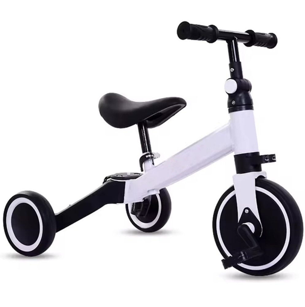 Children's balance bike with adjustable seat, white (0)