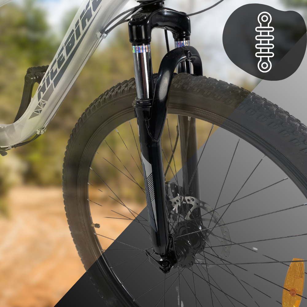 Nicebike X860 26" Mountain Bike, 16" Frame, 21-Speed Shimano, Disc Brakes (2)