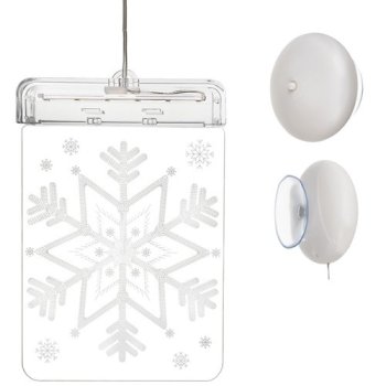 3D LED Snowflake Window Light Christmas Decoration, Battery Operated