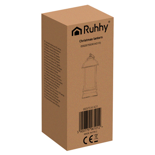 Christmas LED Lantern Ruhhy 26755, Battery Operated, Silver (0)