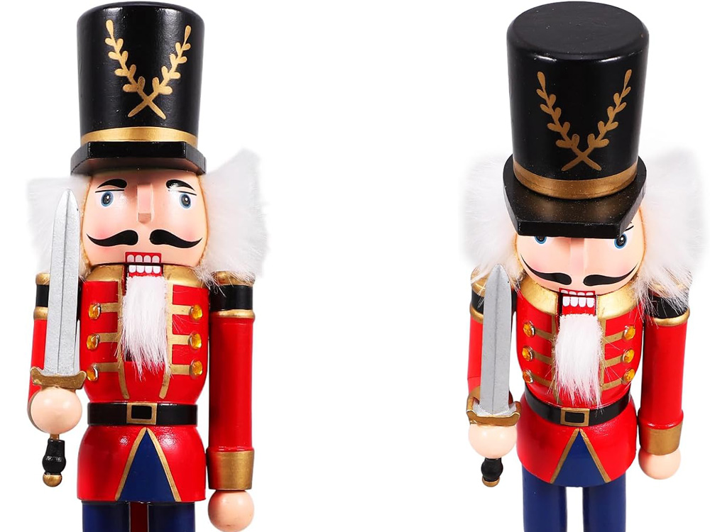 Christmas Wooden Nutcracker, Decorative Figurine, 30 cm (0)