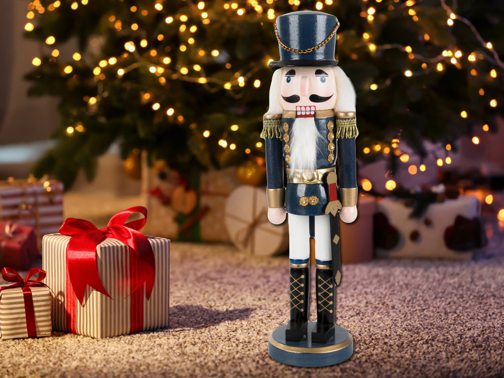 Christmas Wooden Nutcracker, Decorative Figurine, 35 cm (0)