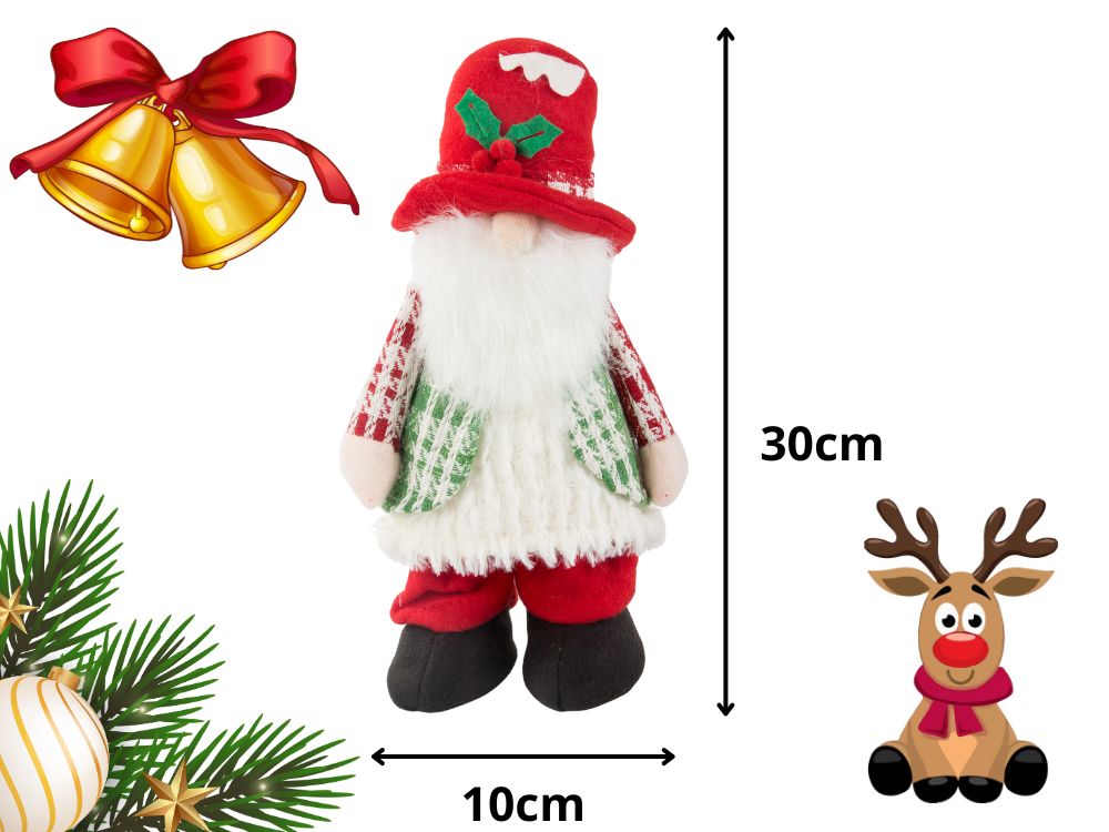 Christmas Tree Gnome with LED Light, 30 cm (0)
