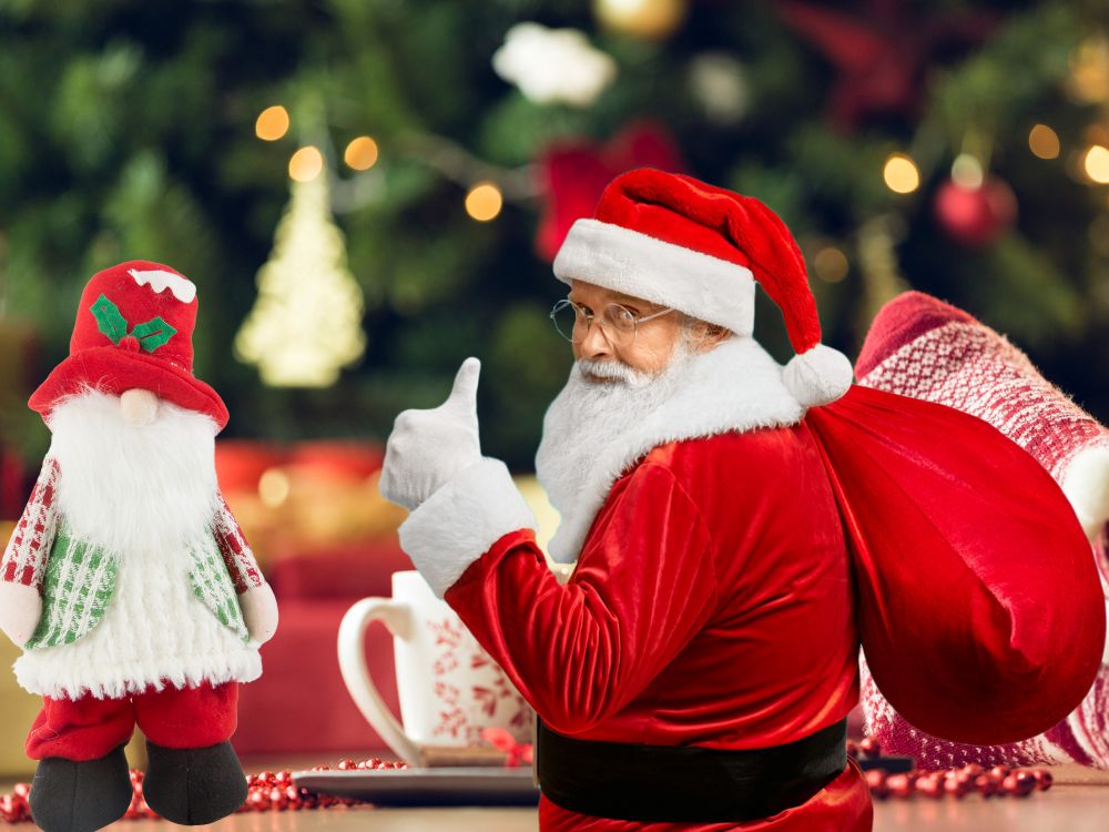 Christmas Tree Gnome with LED Light, 30 cm (1)