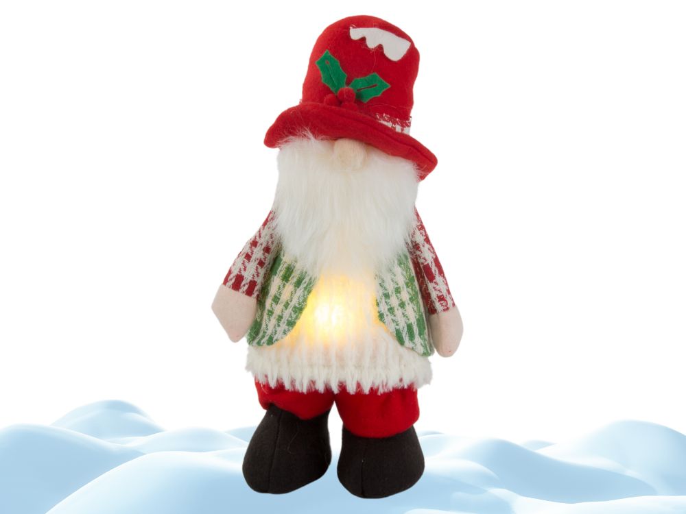 Christmas Tree Gnome with LED Light, 30 cm (5)
