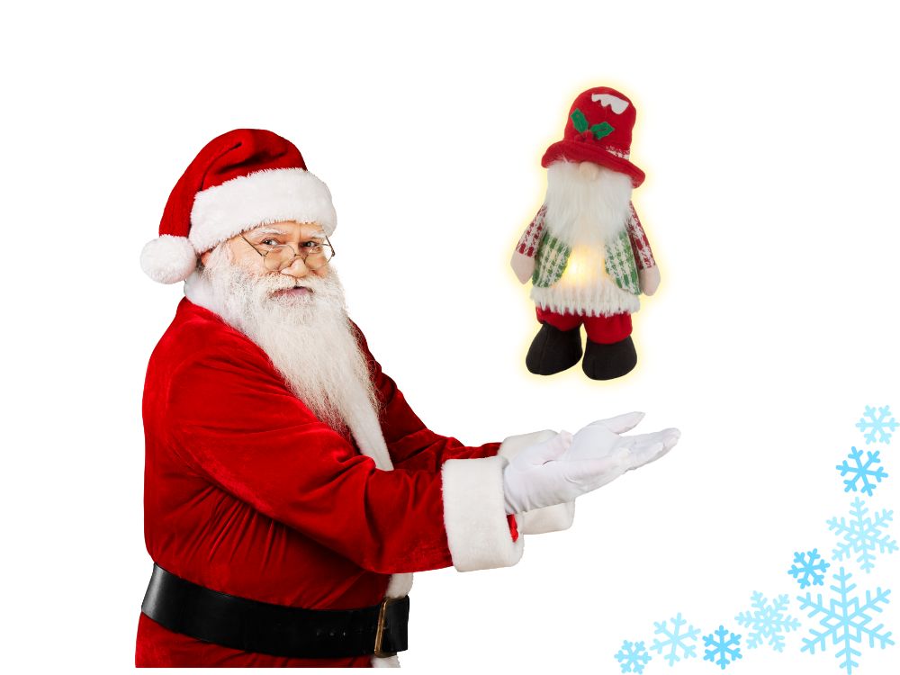 Christmas Tree Gnome with LED Light, 30 cm (7)