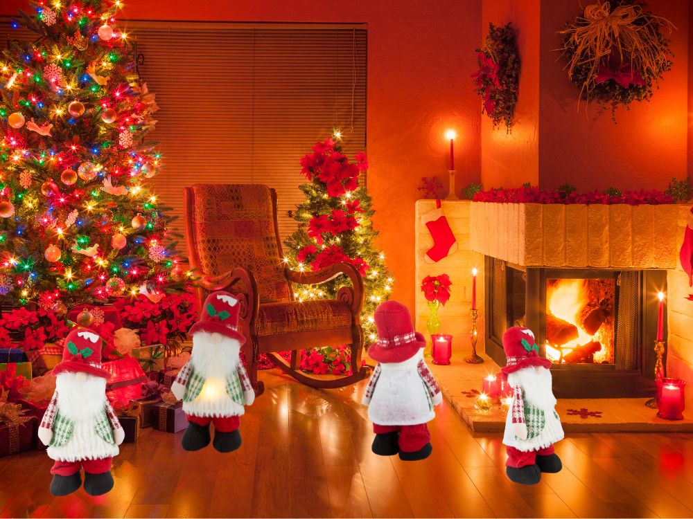 Christmas Tree Gnome with LED Light, 30 cm (9)