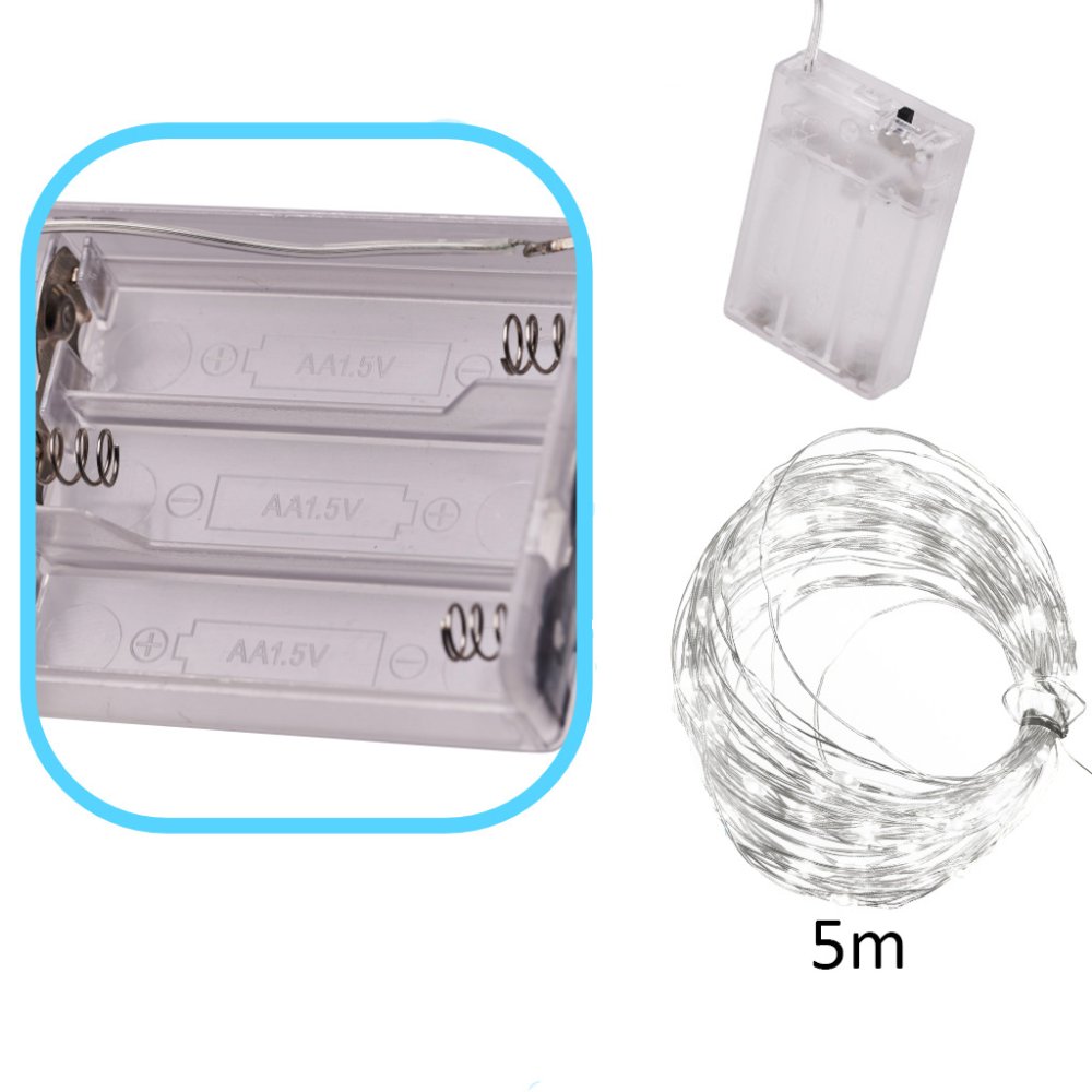 LED Christmas Fairy String Lights 5m, 50 LED, Cold White (3)
