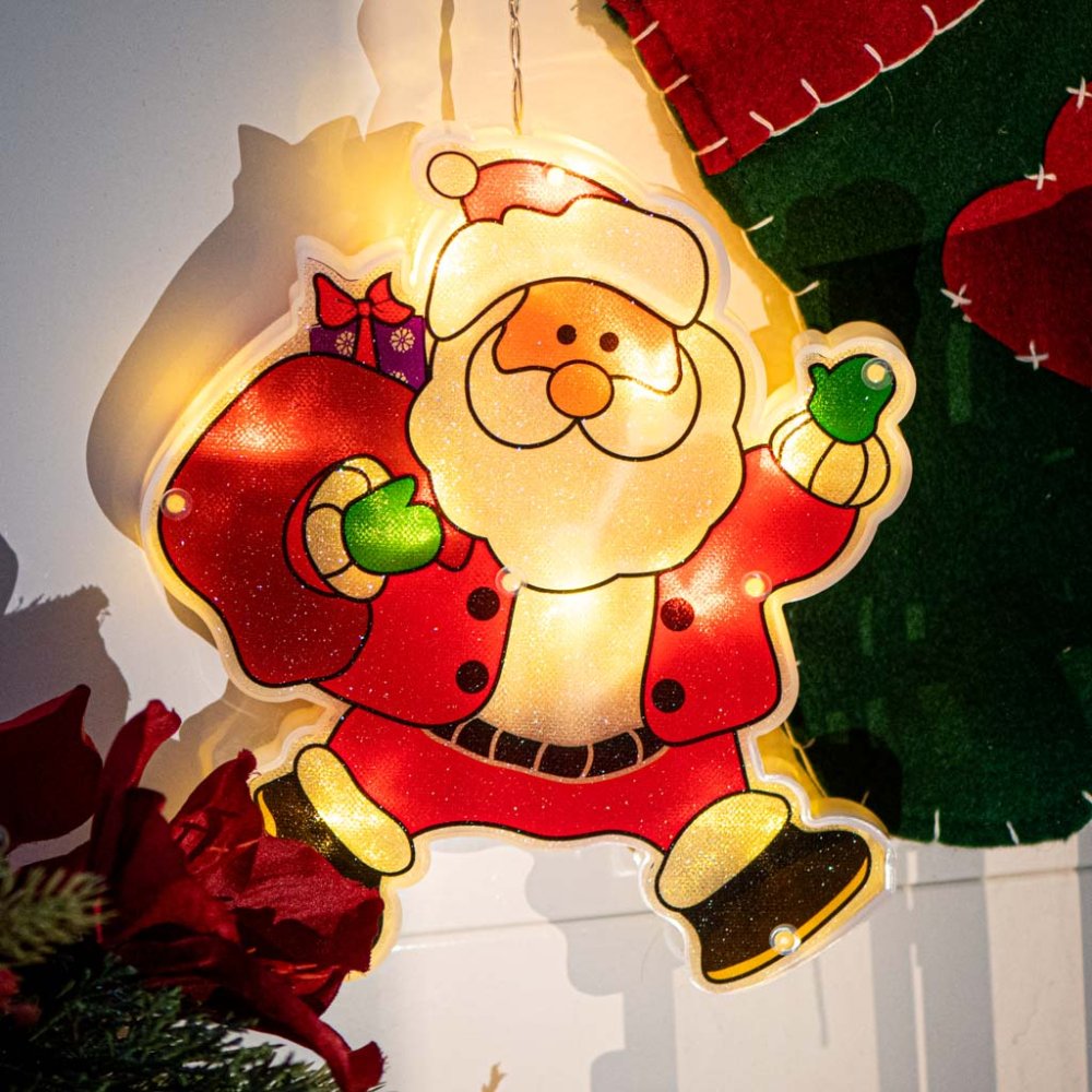 Wall Windows LED Light Christmas Decoration Santa Claus (2)