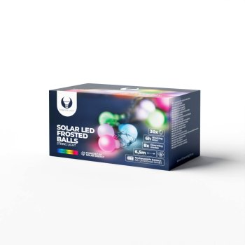 Forever FROSTED Christmas Lights Decorations 30 LED Lamps Bulbs, 6.5m, Multicolor RGB