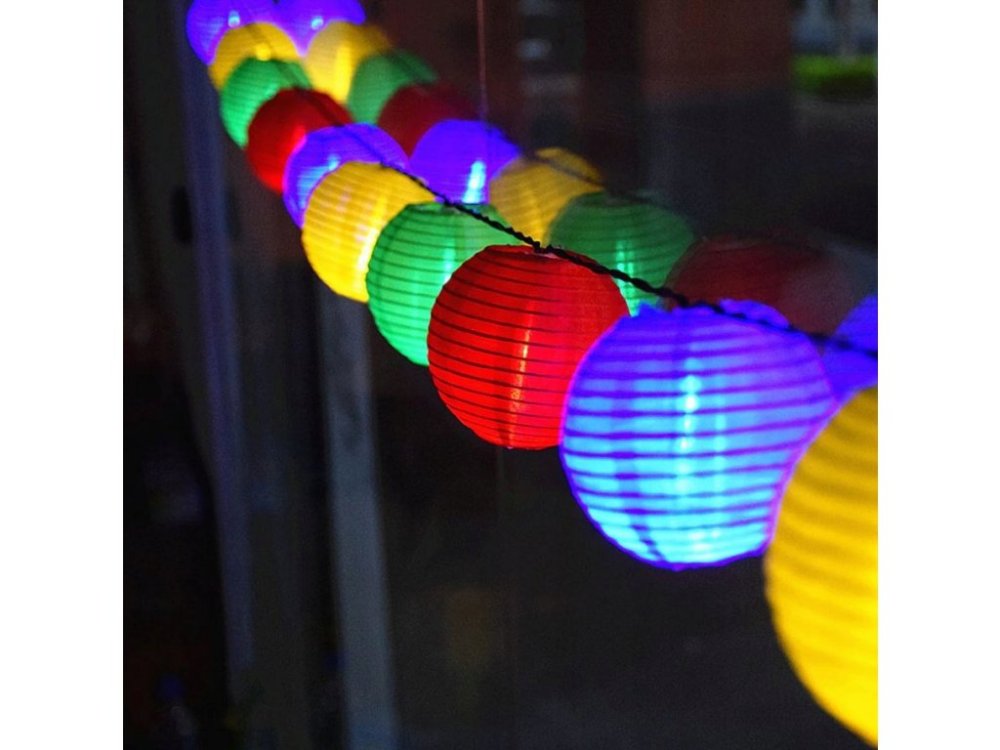 Outdoor Garden Decorative Lights Lanterns 10 LED with Solar Battery, 3 m (0)