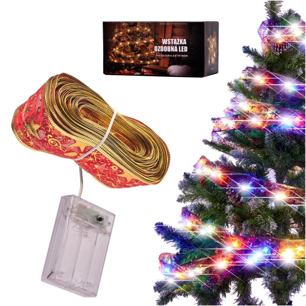 Christmas Tree Lights Decorative LED Strip Ribbon 10m 100LED, Multicolor (1)
