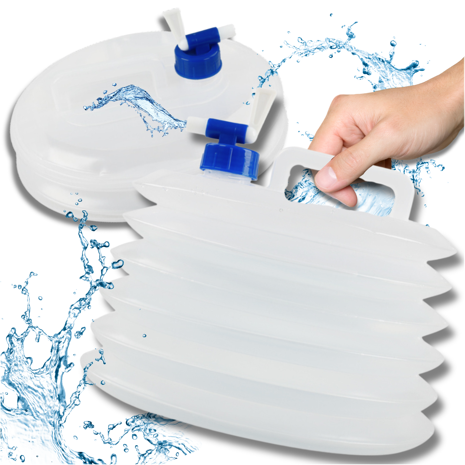 Folding Plastic Water Tank Tourist Camping Canister, 5L