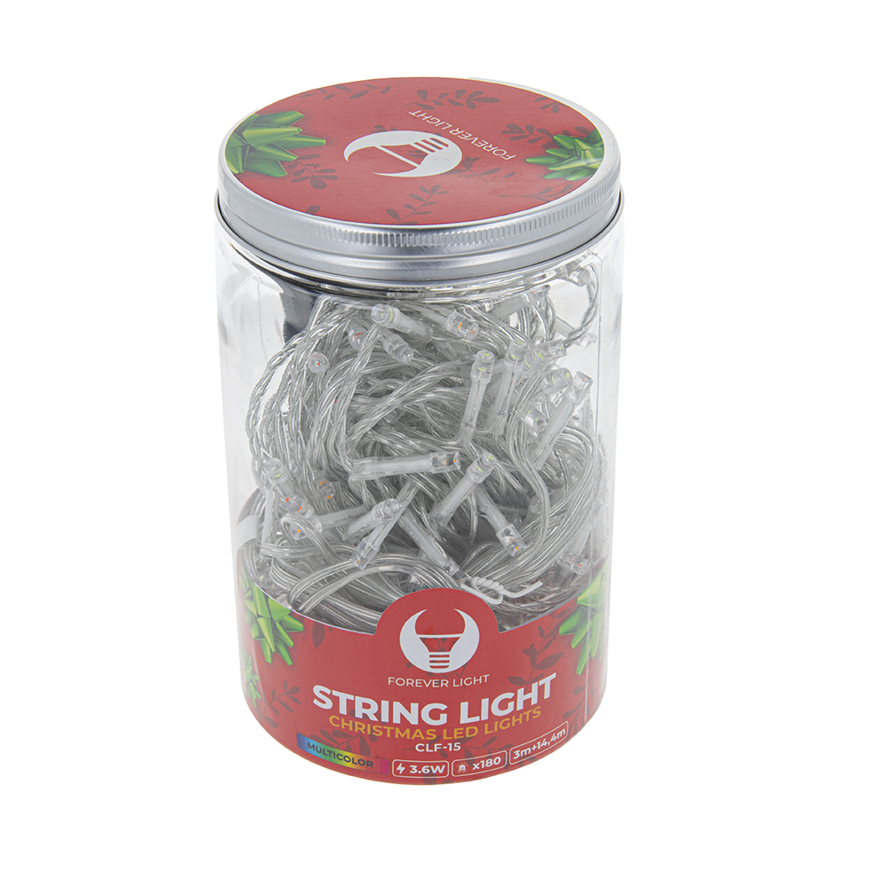 LED String Lights Forever Light CLF-15 180LED 47ft, Multicolor (3)