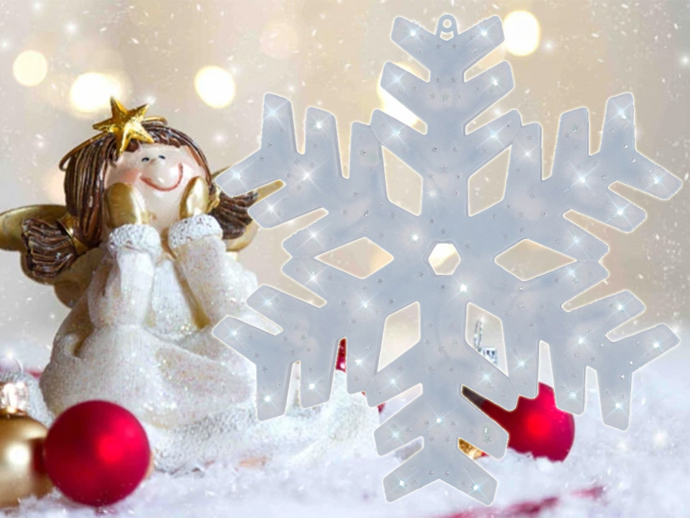 Luminous window decoration snowflake LED 40cm star (2)