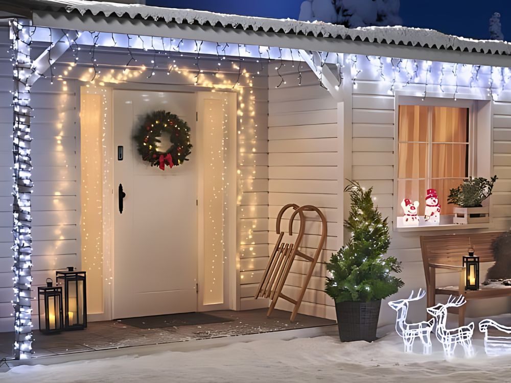 Christmas Light Curtain, String Fairy Lights, 500 LED, IP44, Cold White (3)