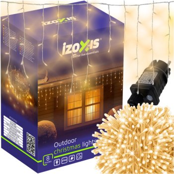 Outdoor Icicle Lights 500 LED 22.5m Izoxis 23223, Warm White