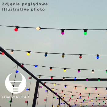 Outdoor Lights Garland Christmas Decoration Balls Festoon Lighting Chain, 10 E27 Sockets ( No Bulbs)