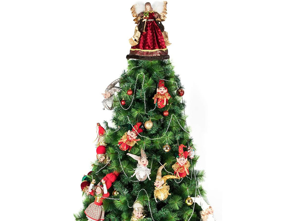 Christmas Tree Beads Garland, Silver Decoration Chain, 5 m (3)