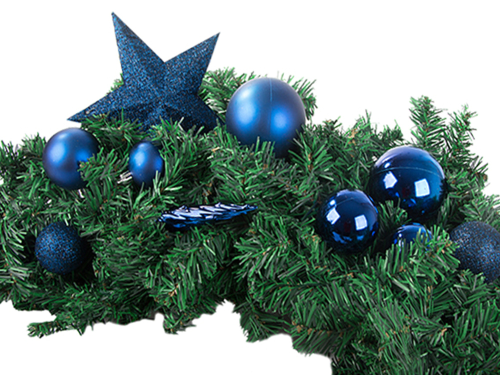 Christmas Tree Decoration, Blue Baubles, 33 pcs. (7)