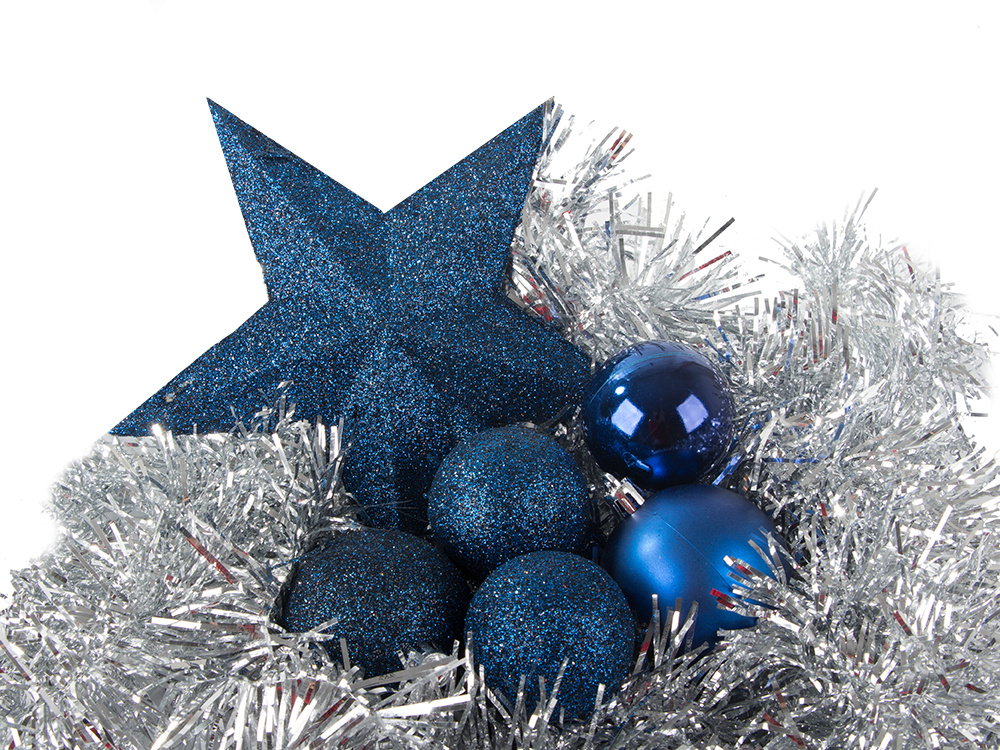 Christmas Tree Decoration, Blue Baubles, 33 pcs. (8)