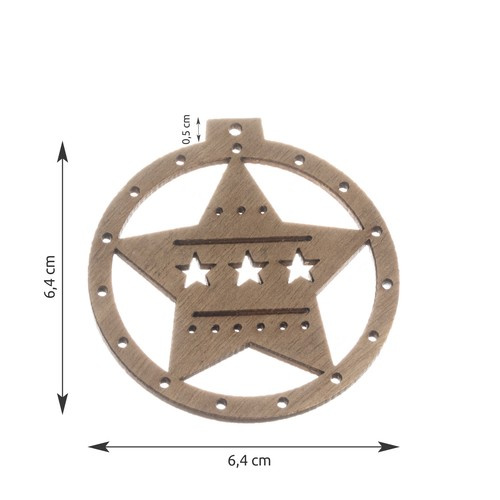 Wooden Christmas Ornaments for Crafts, Set of 10 (2)