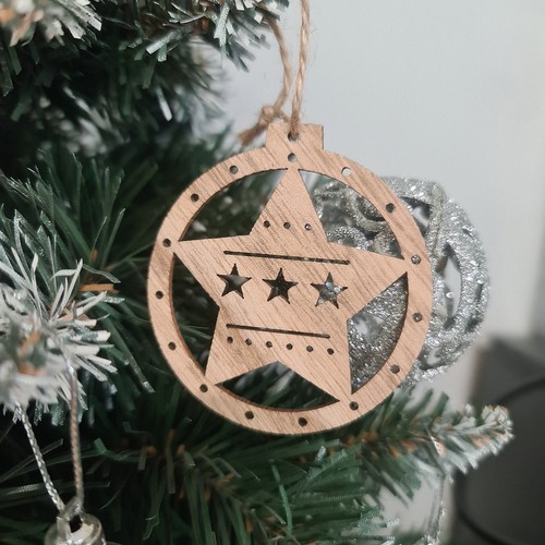 Wooden Christmas Ornaments for Crafts, Set of 10 (4)